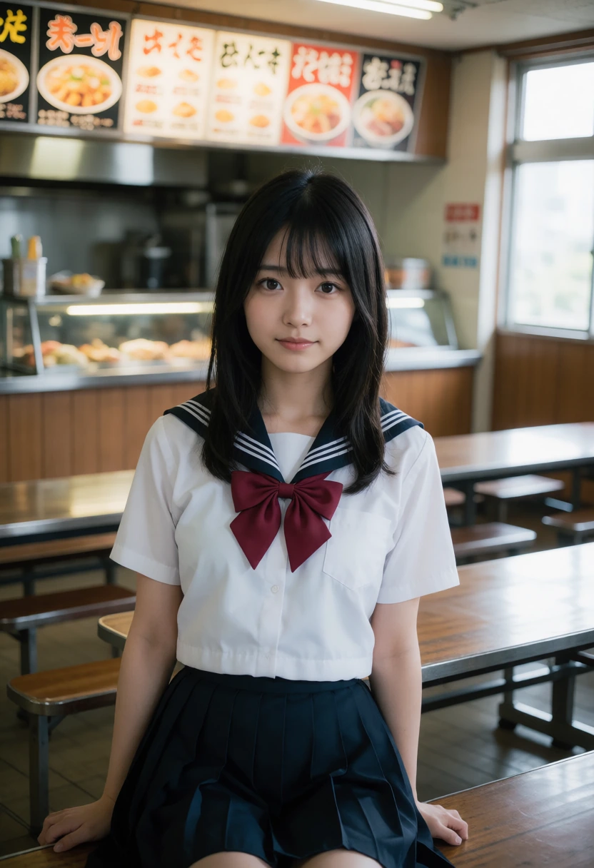 学食・口いっぱいで固まる