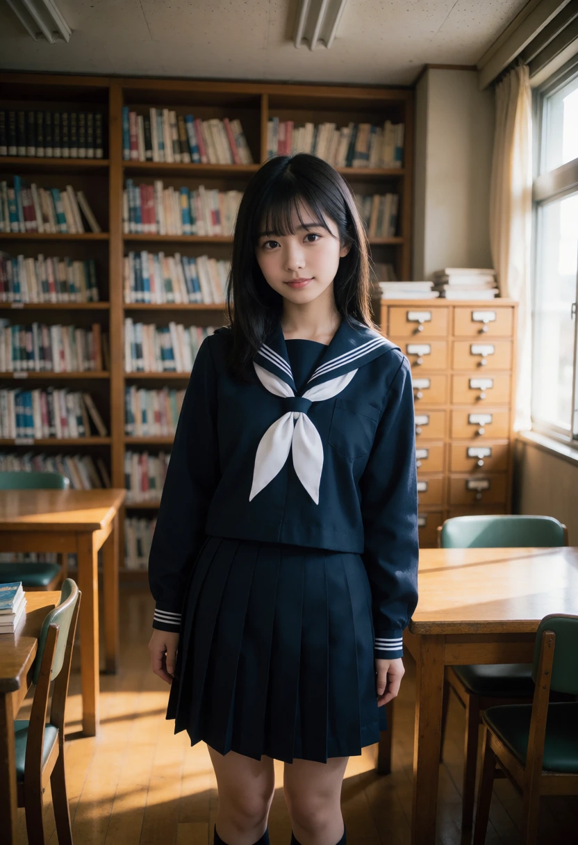 図書室・かぶり型セーラー(紺)