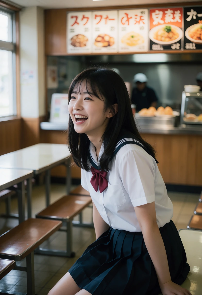 学食・吹き出す笑い