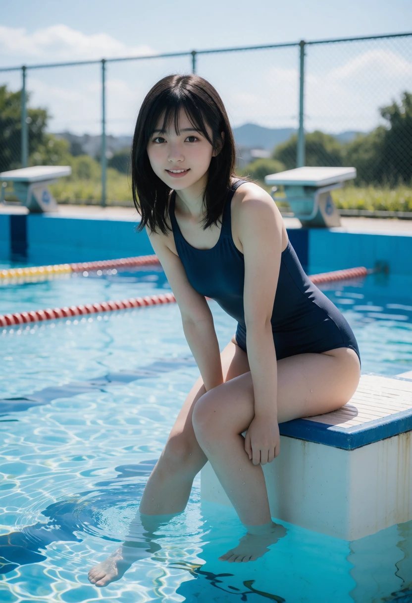 学校のプール・スクール水着(新タイプ)