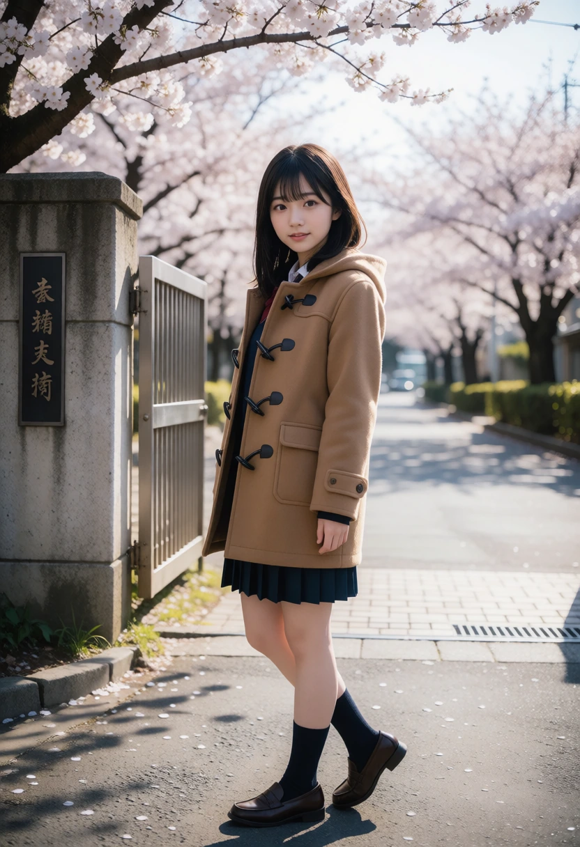 校門・ダッフルコート