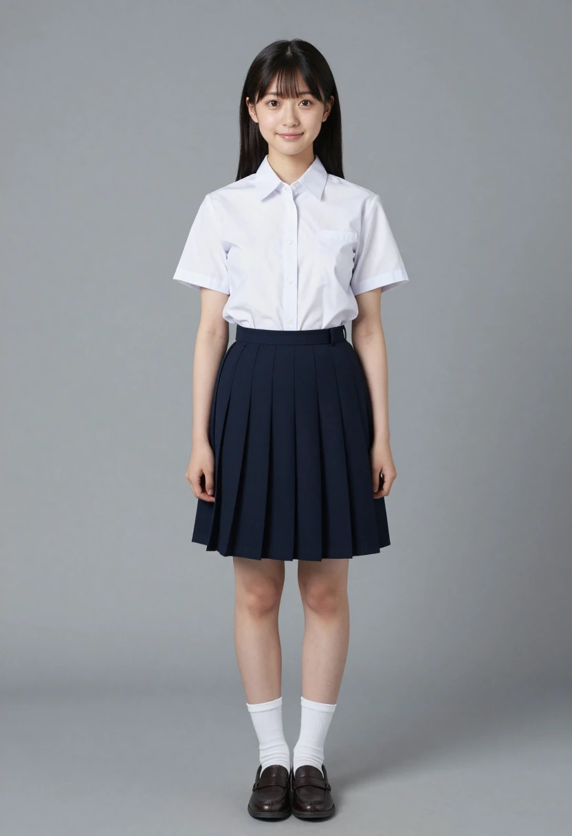 ベルト付きワンピース制服