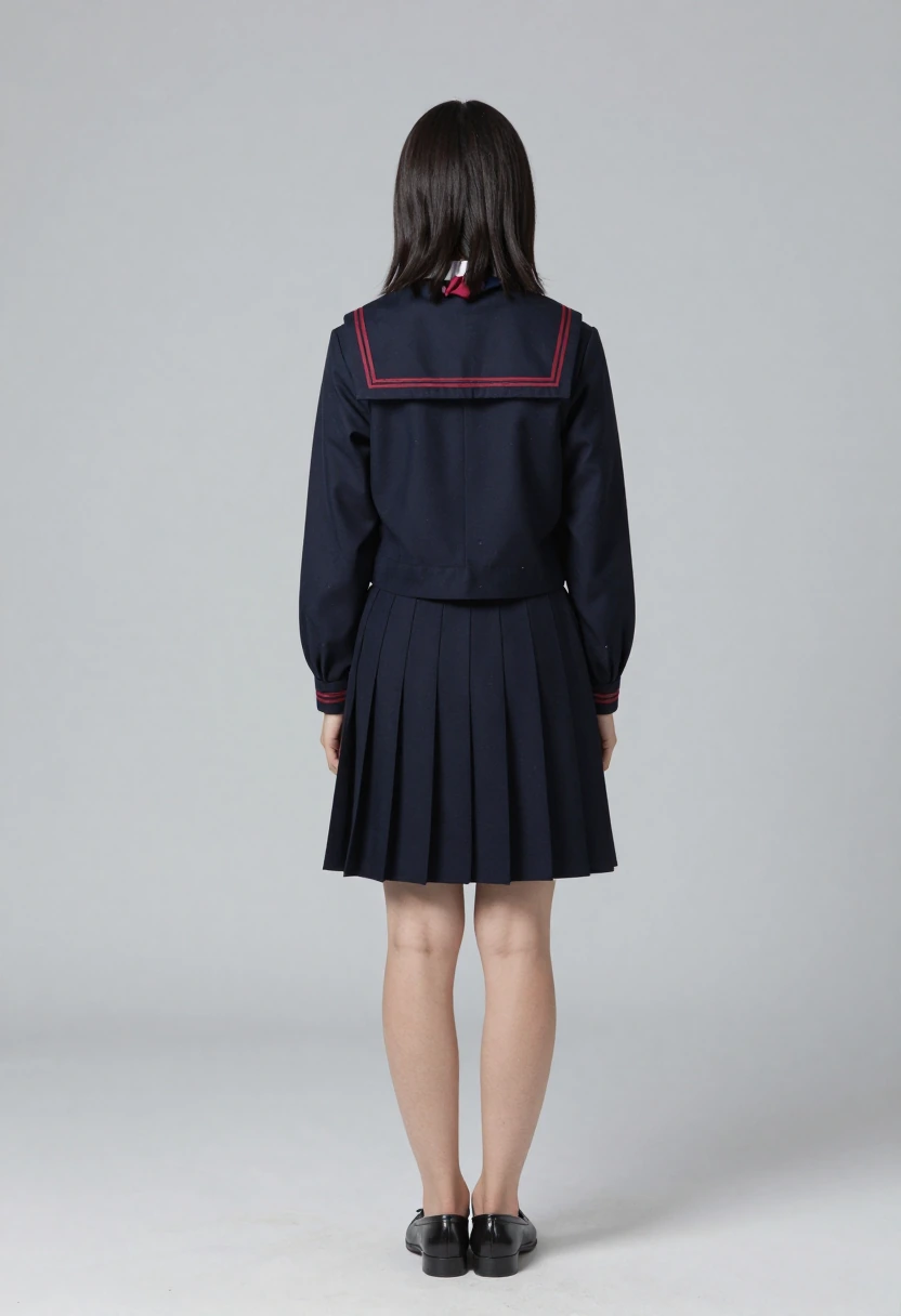 えんじ襟セーラー