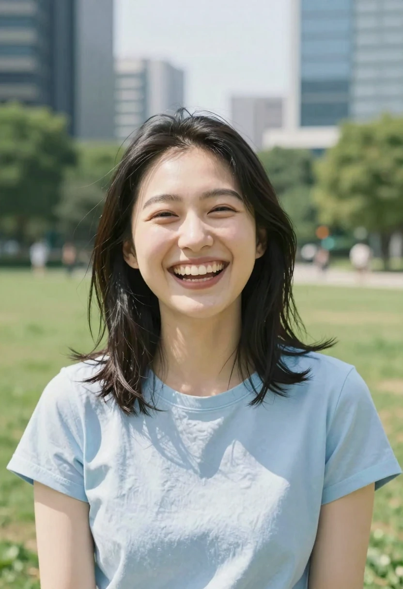 笑っている（laughing）