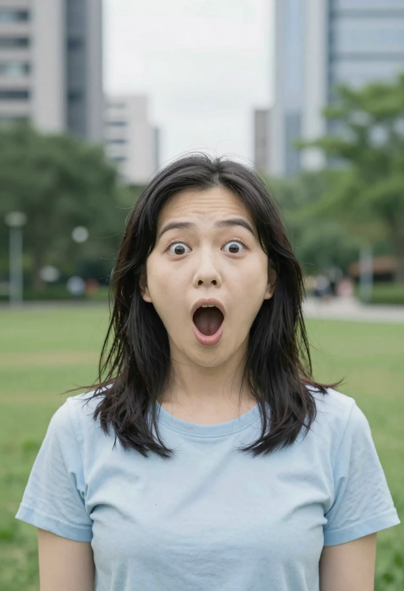 口あんぐり（jaw dropped）