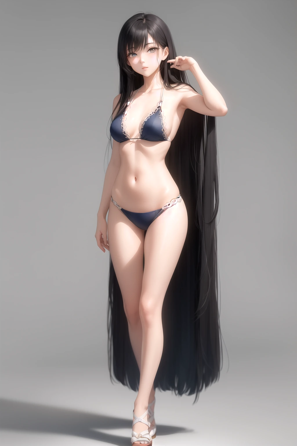 片膝を軽く曲げる