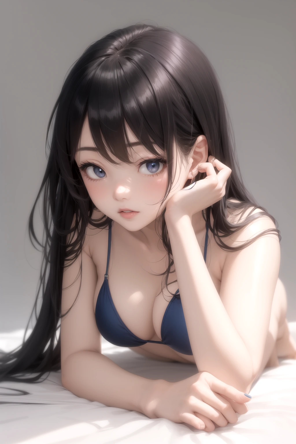 うつ伏せで足クロス