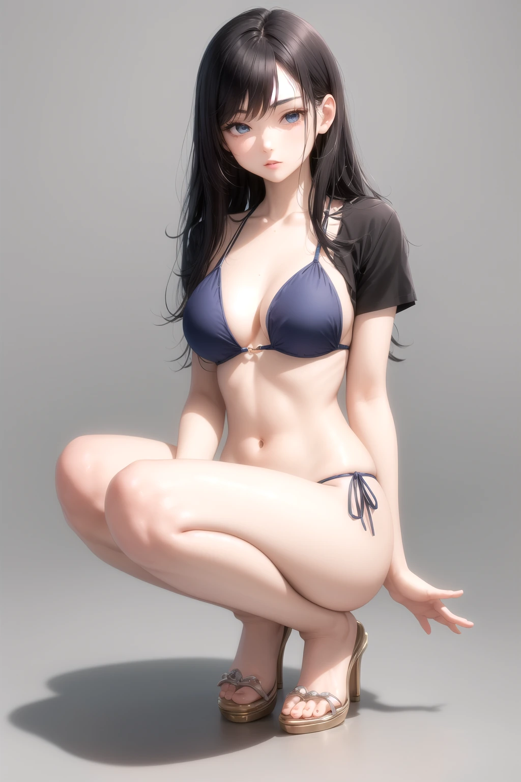 片脚を立てて座る