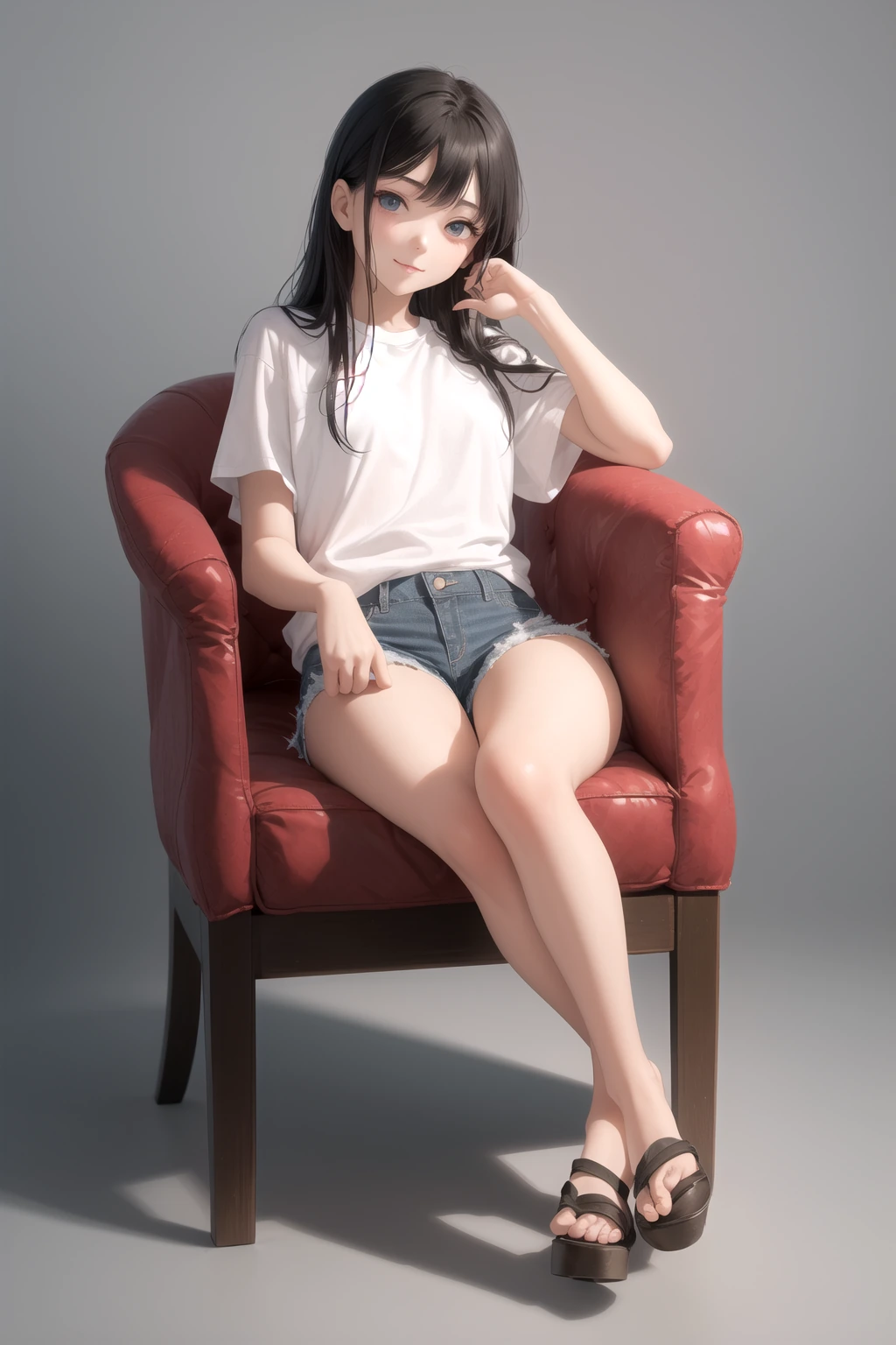 深くもたれる