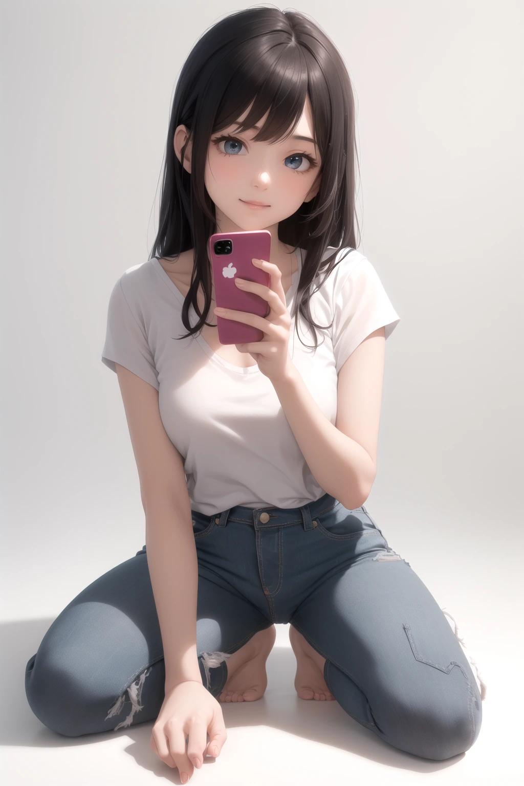 スマホを見る