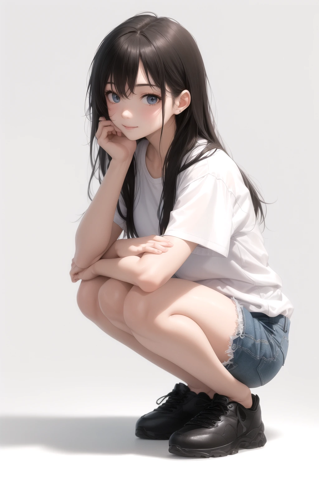 あぐらで前のめり