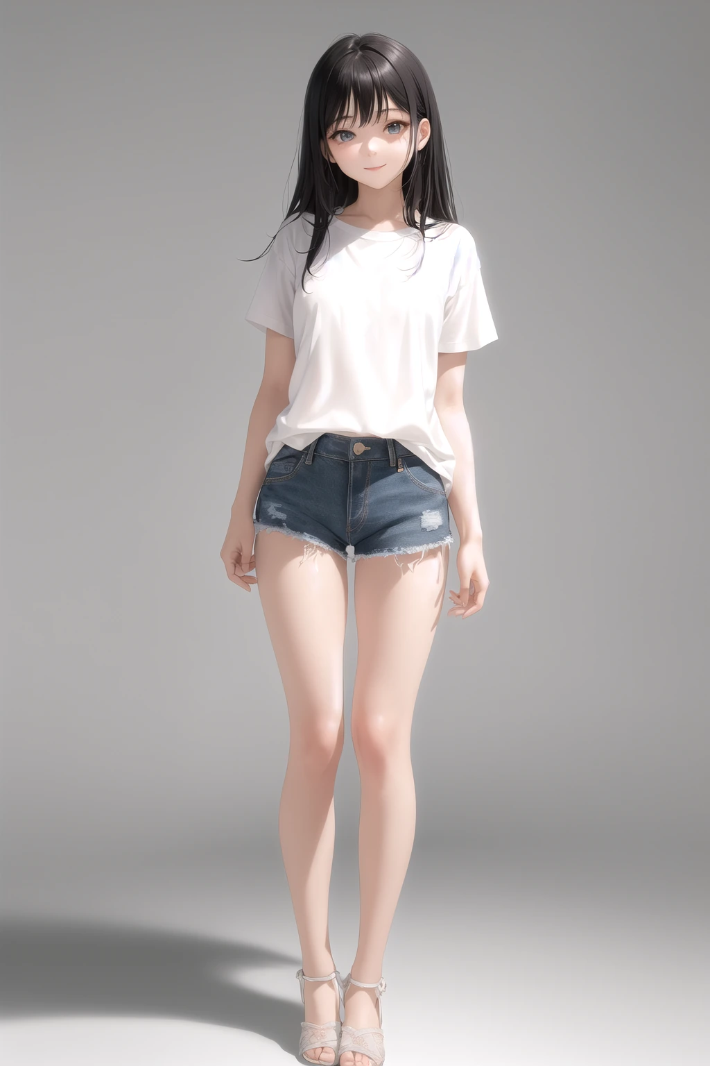 前で手を組む