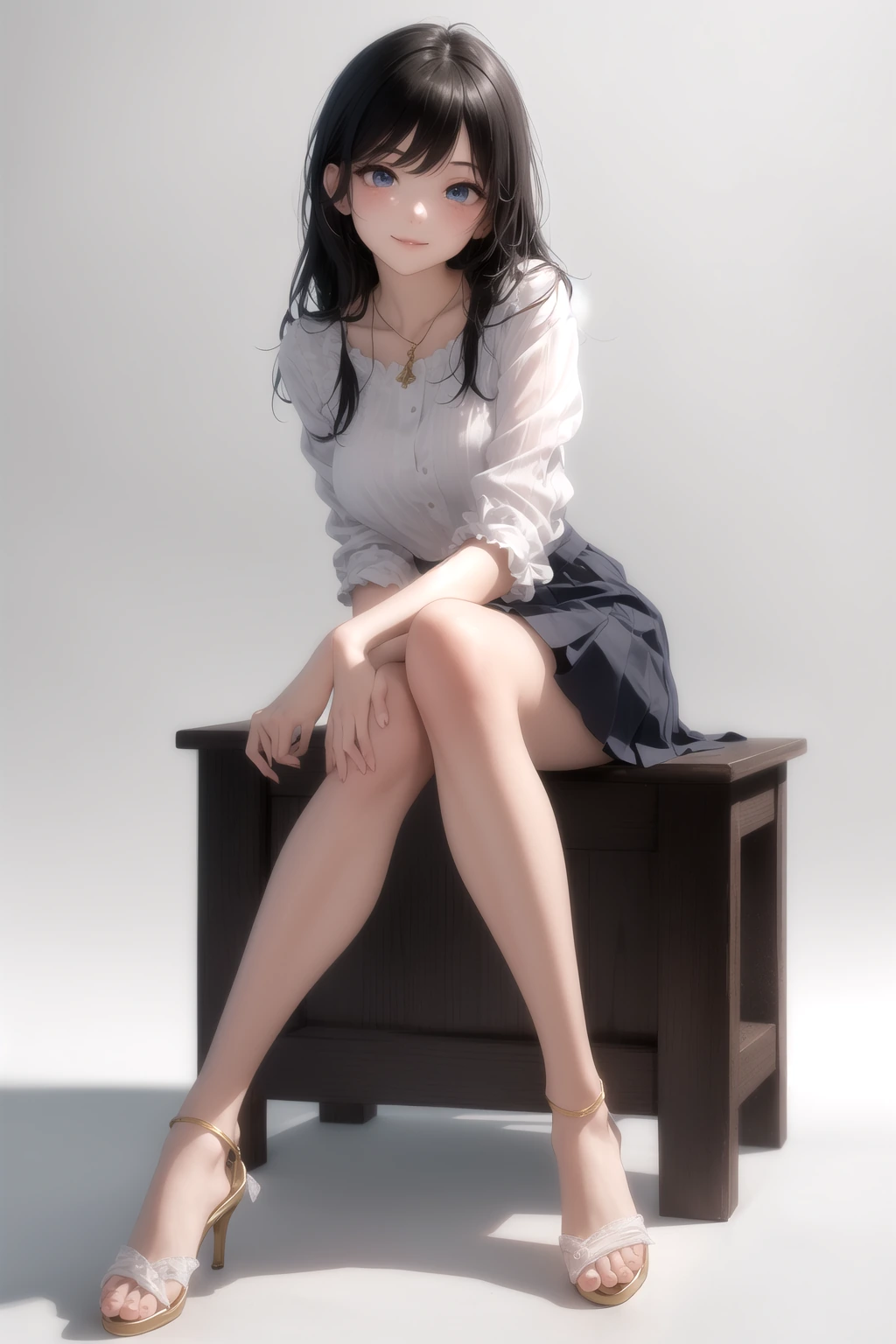脚を前に伸ばす