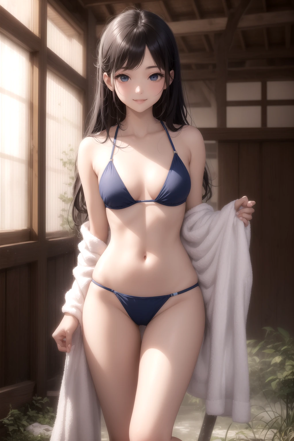 手ぬぐいを持って入る