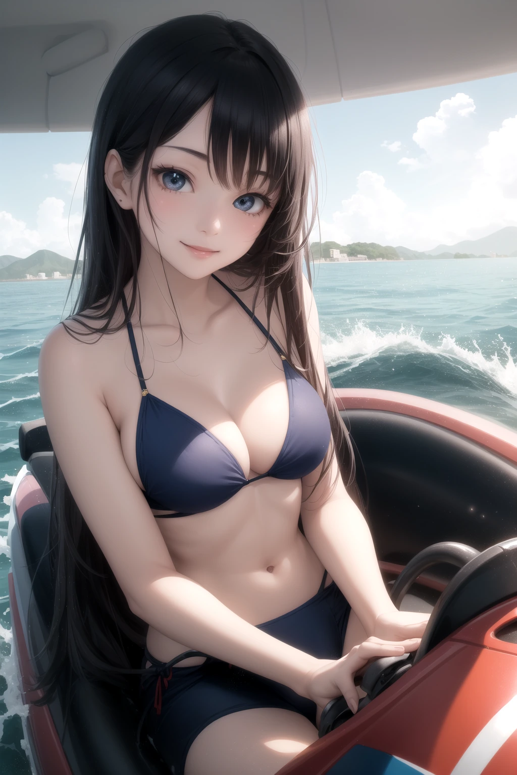 ジェットスキーに乗る