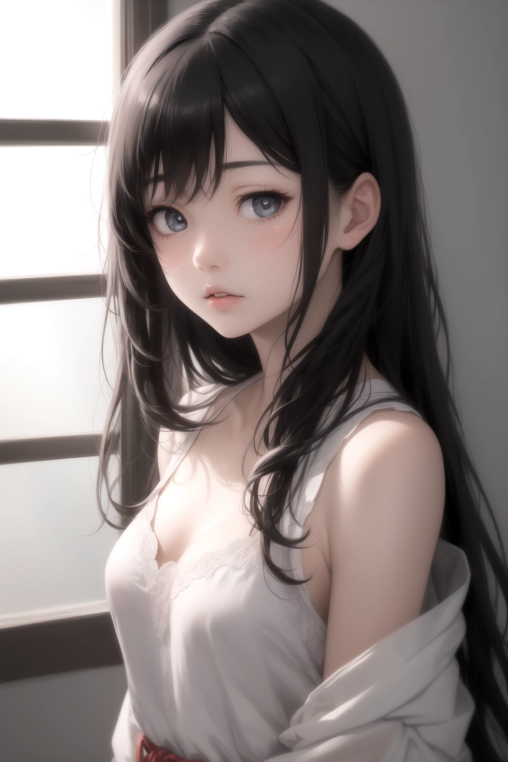 窓の外を眺める