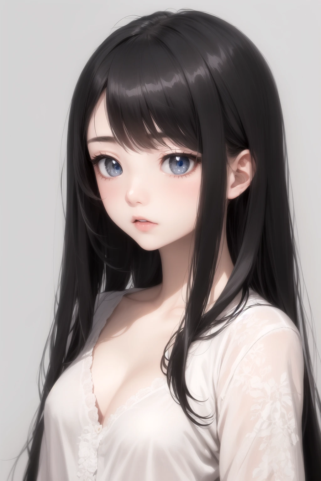 見開いた驚き目線