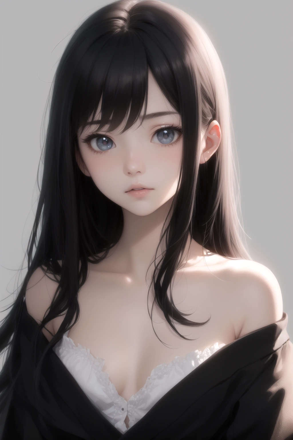 斜め下へ視線