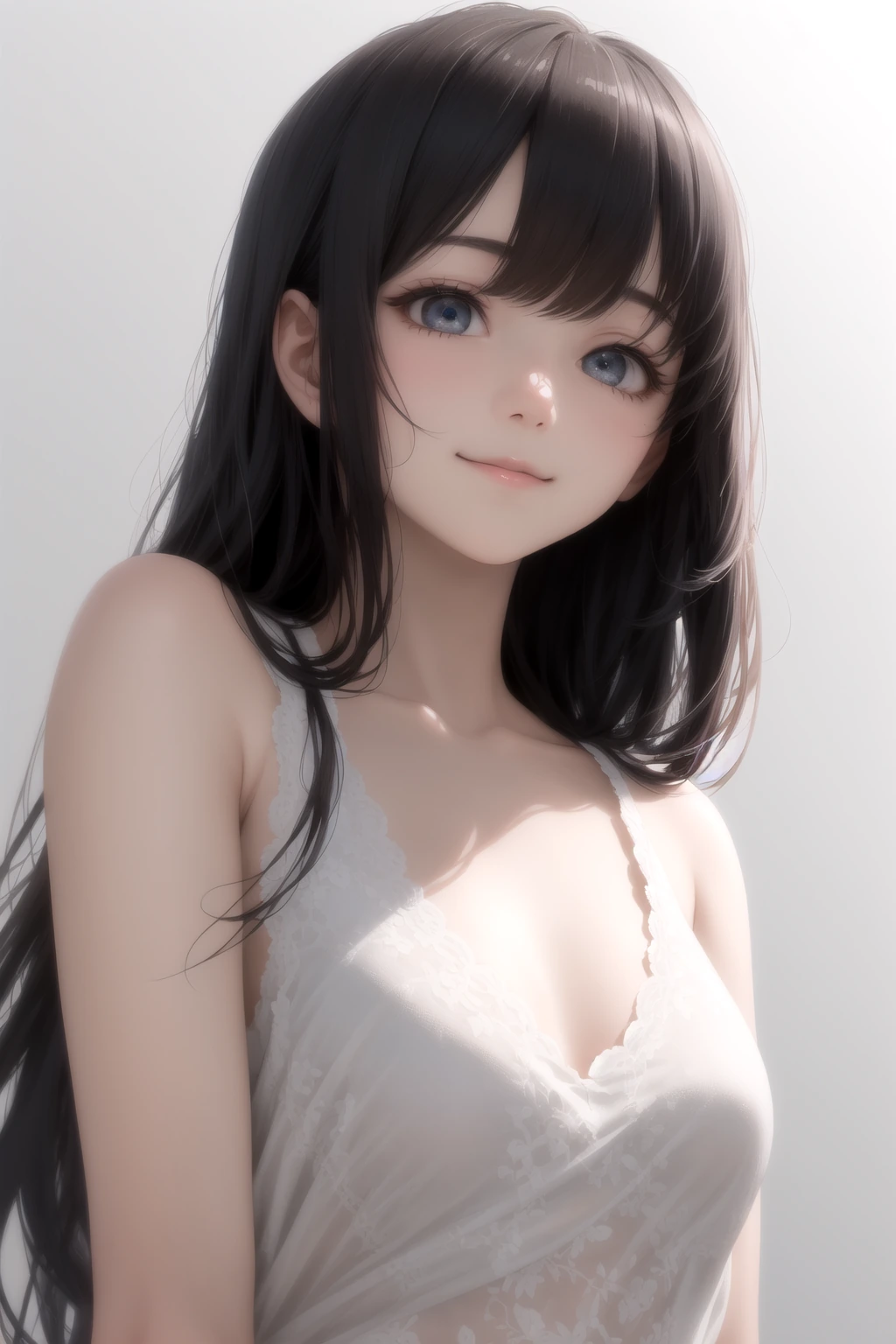 低い位置×見下ろして微笑む