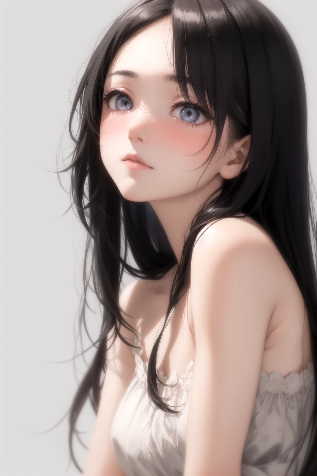 上目遣いで照れ×見下ろし