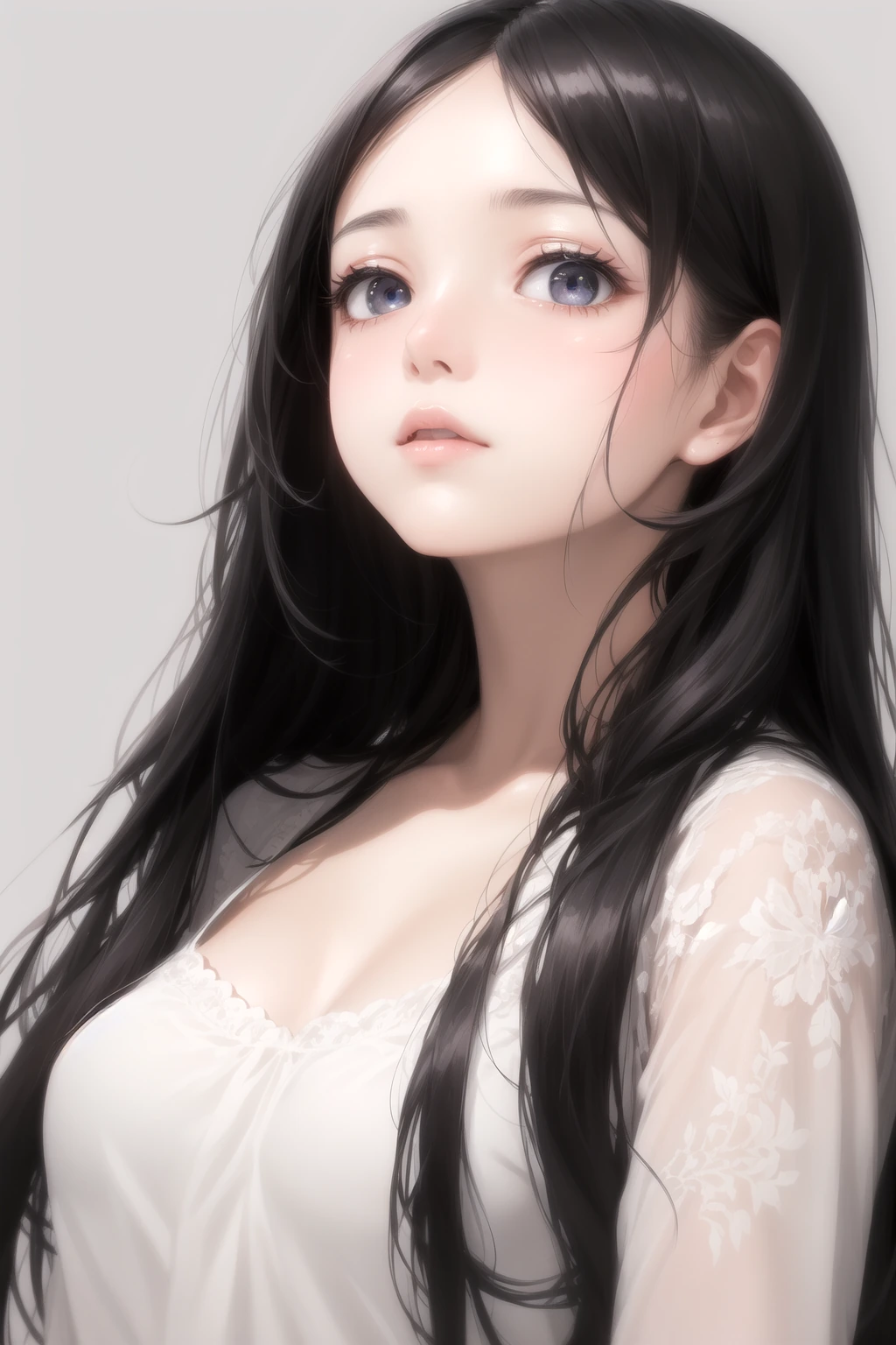 上を見る