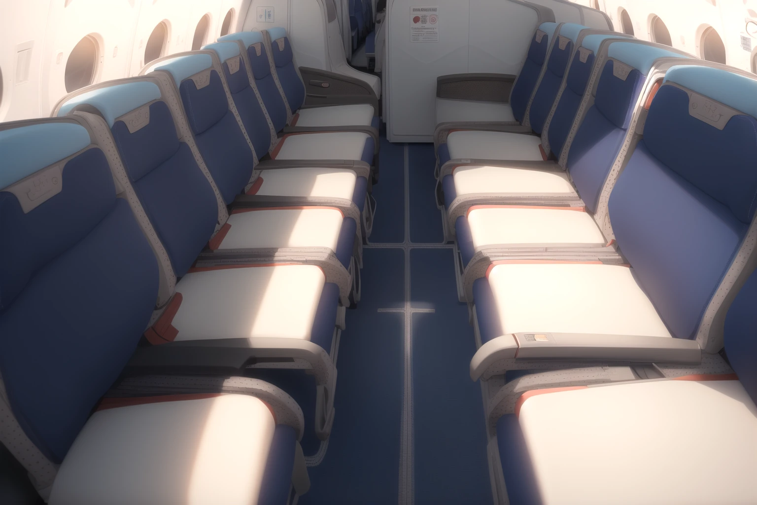 飛行機の機内