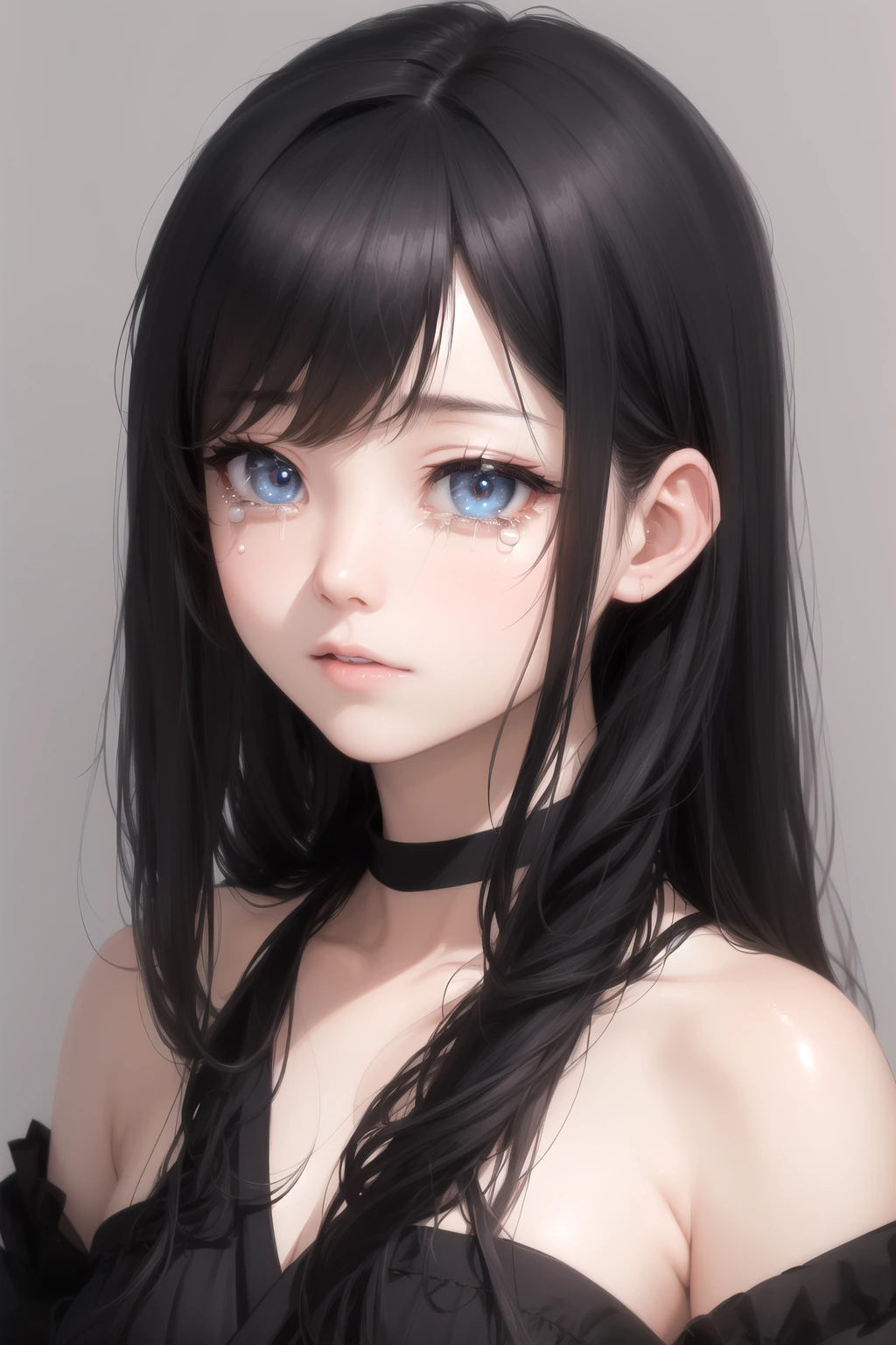 目に涙をためて(eyes brimming with tears)