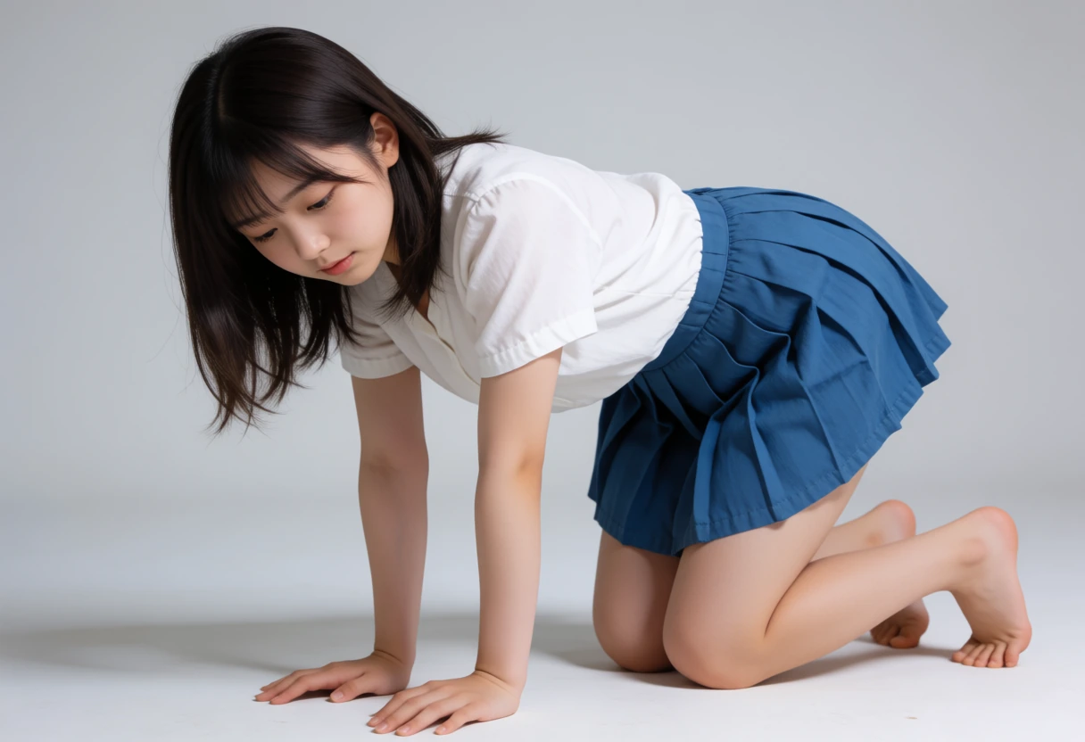 うつむき四つん這い