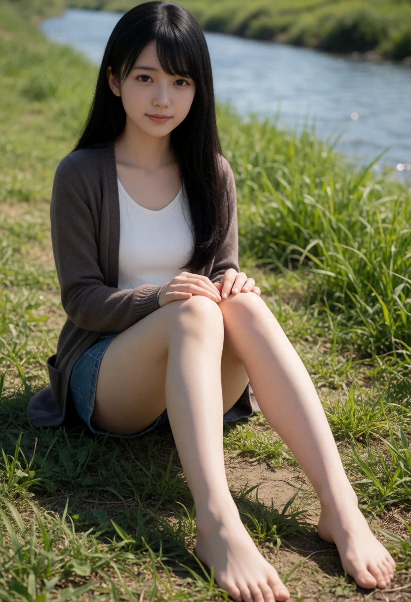 川辺の土手