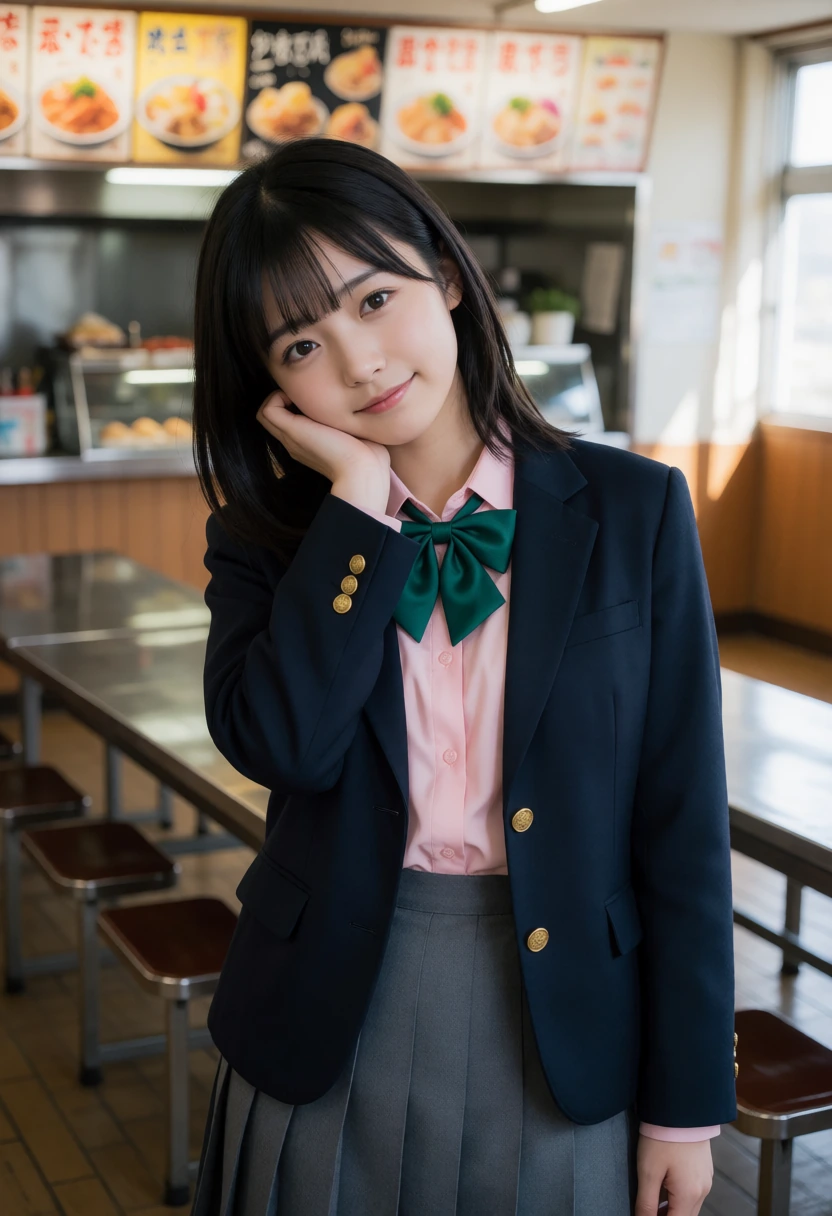 学食・桜色ブラウス×学年カラー