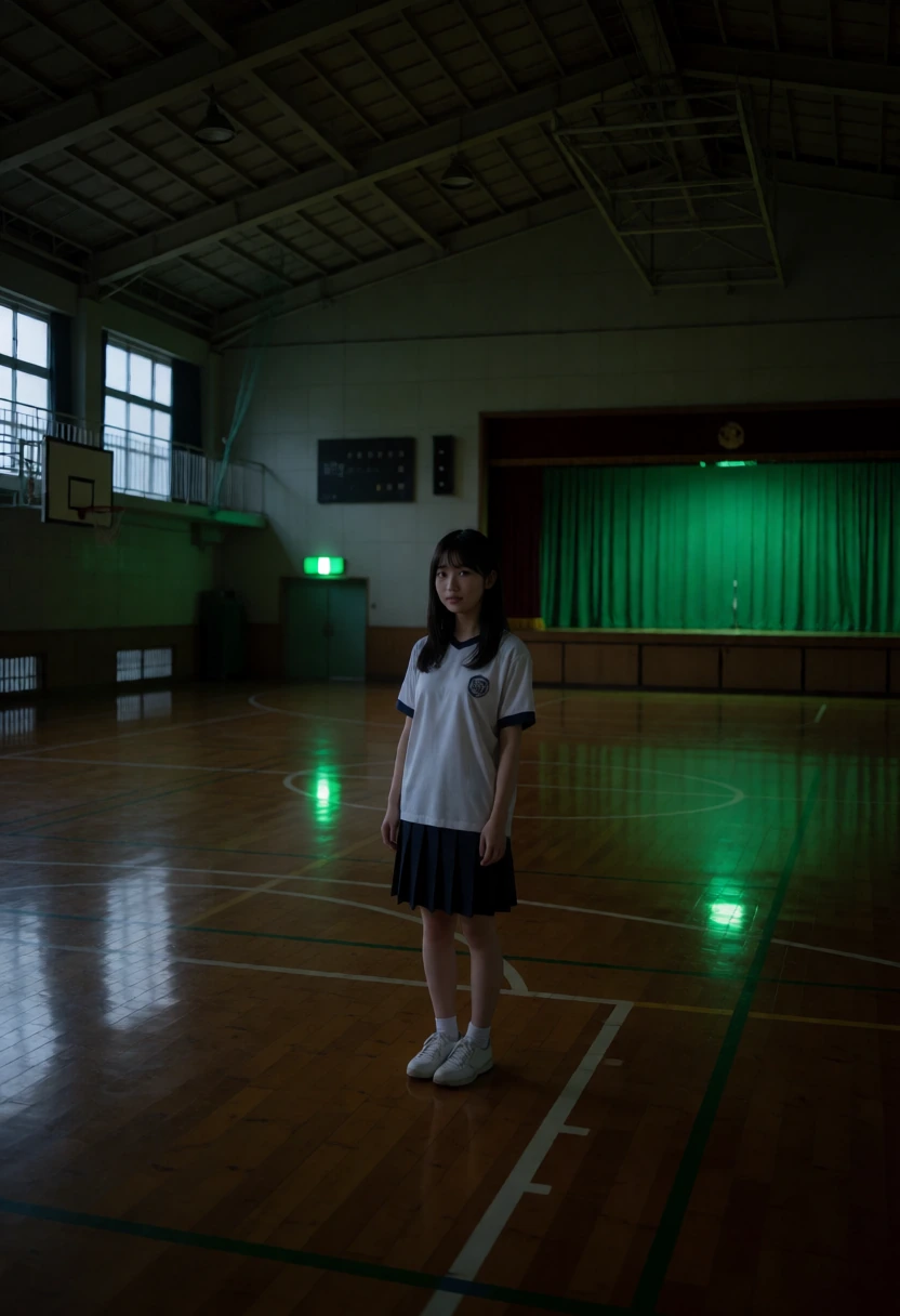 体育館・消灯後の体育館