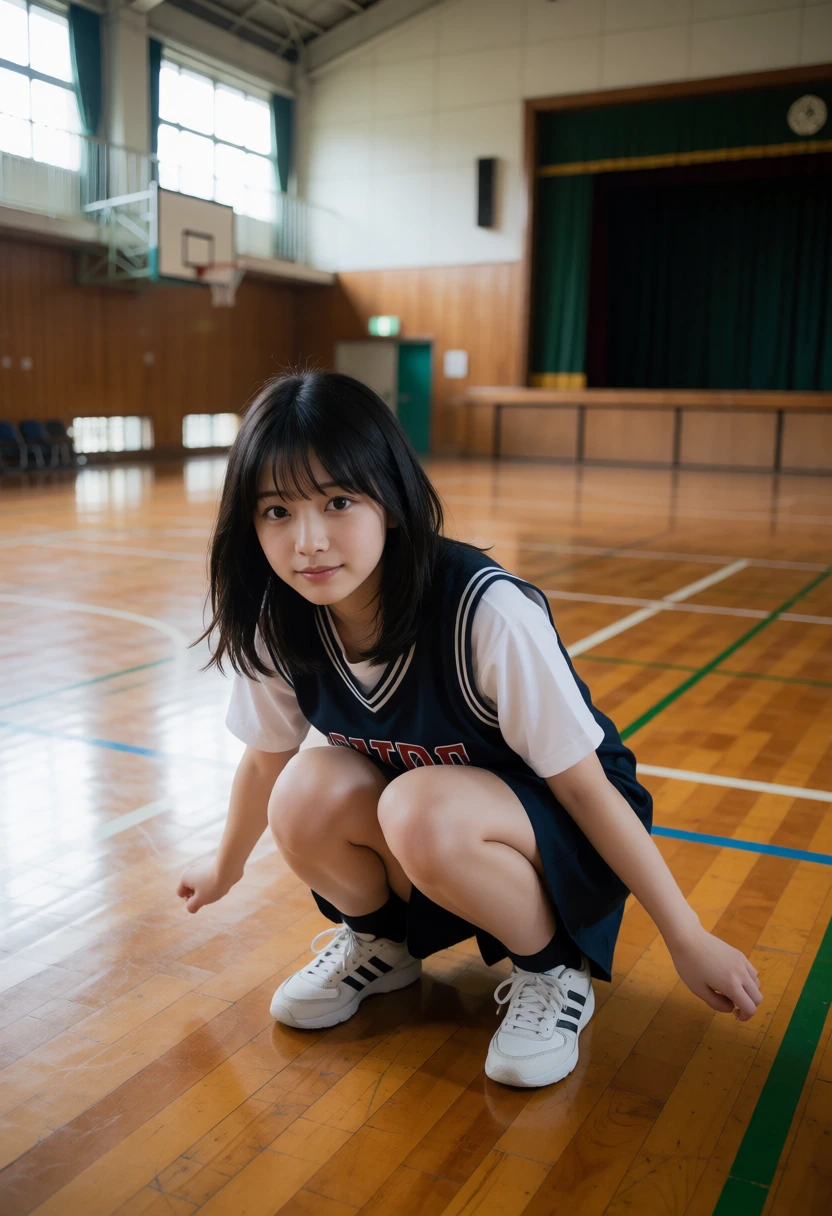 体育館・着地の瞬間