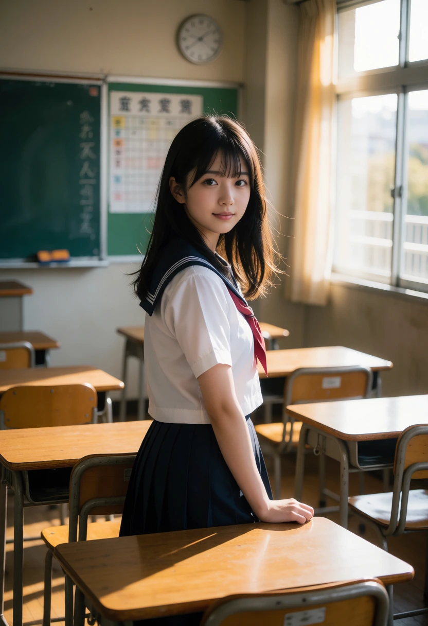 教室・振り向きざま
