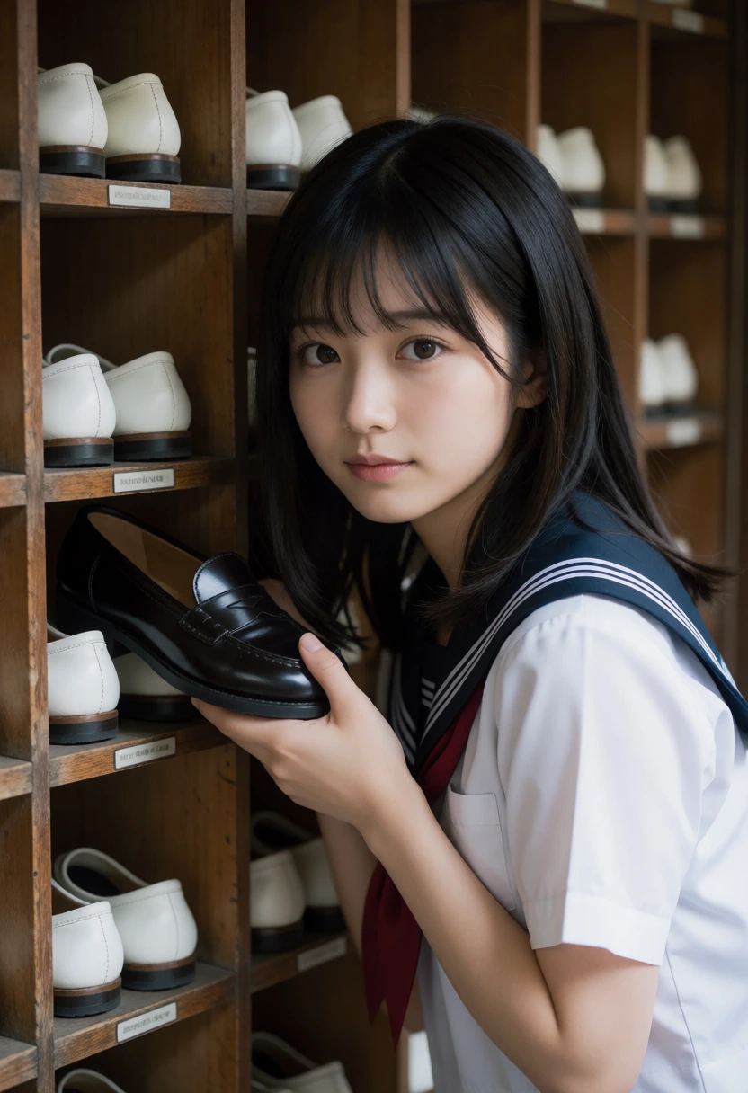 下駄箱・磨いた革靴に
