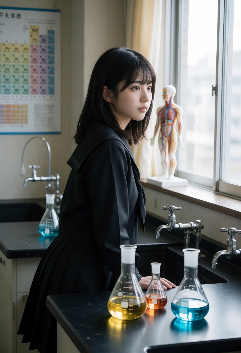 理科室・黒セーラー
