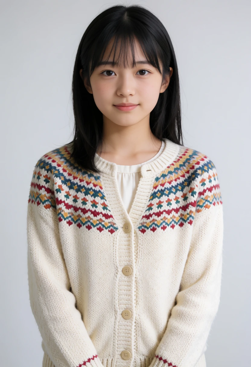 フェアアイル編み込みヨーク