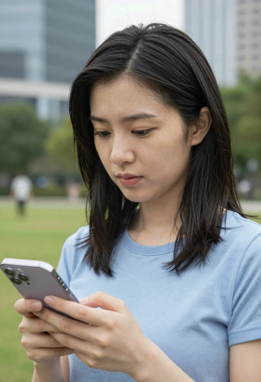 スマホを見る