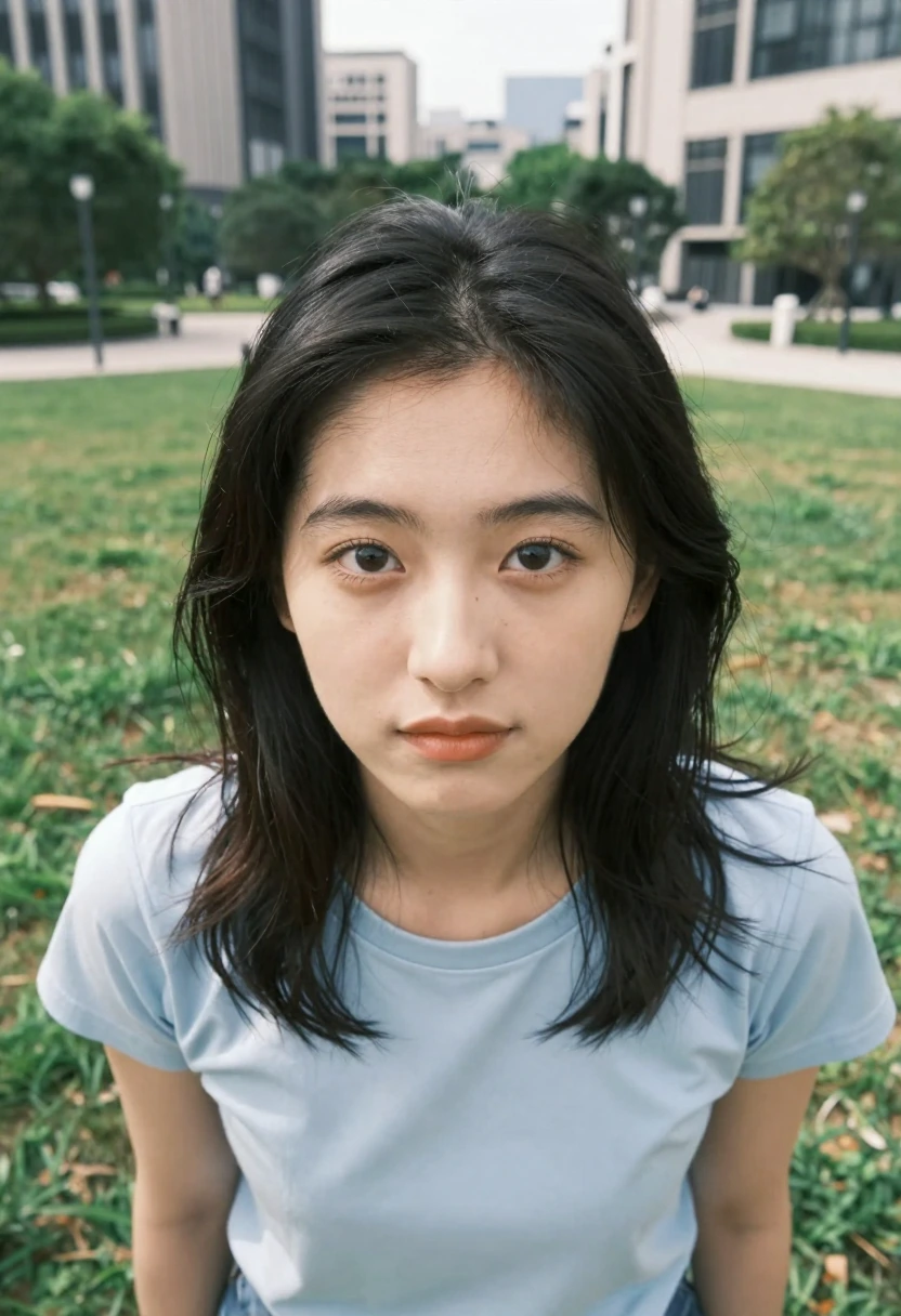 真上から俯瞰×真上を見上げる