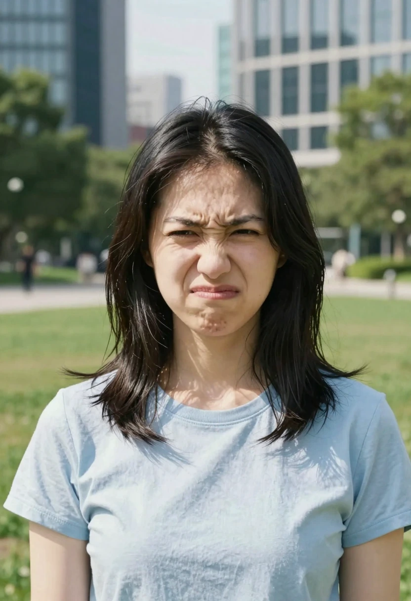 しかめっ面(grimace)
