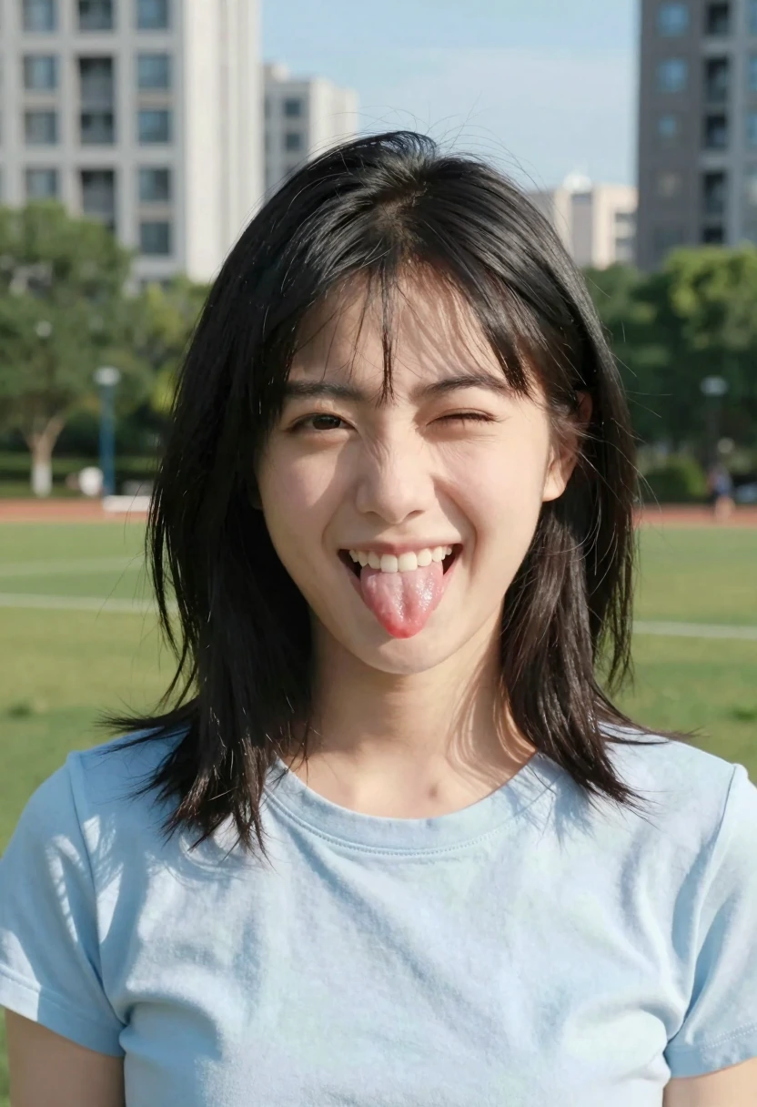 てへぺろ(tongue out)