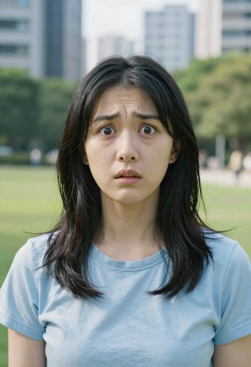 恐怖で目を見開く(eyes wide with fear)